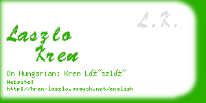 laszlo kren business card